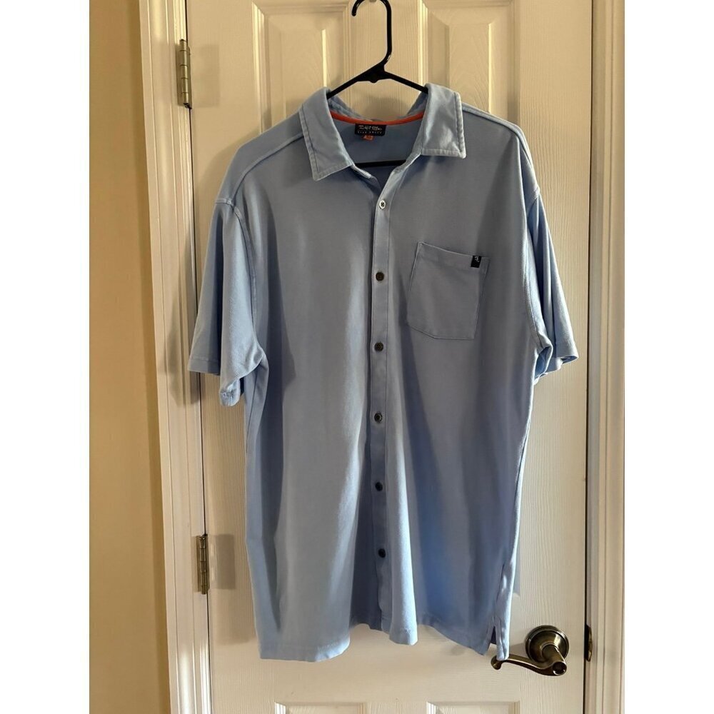 Salt Life Button Down Short Sleeve Shirt Light Blue